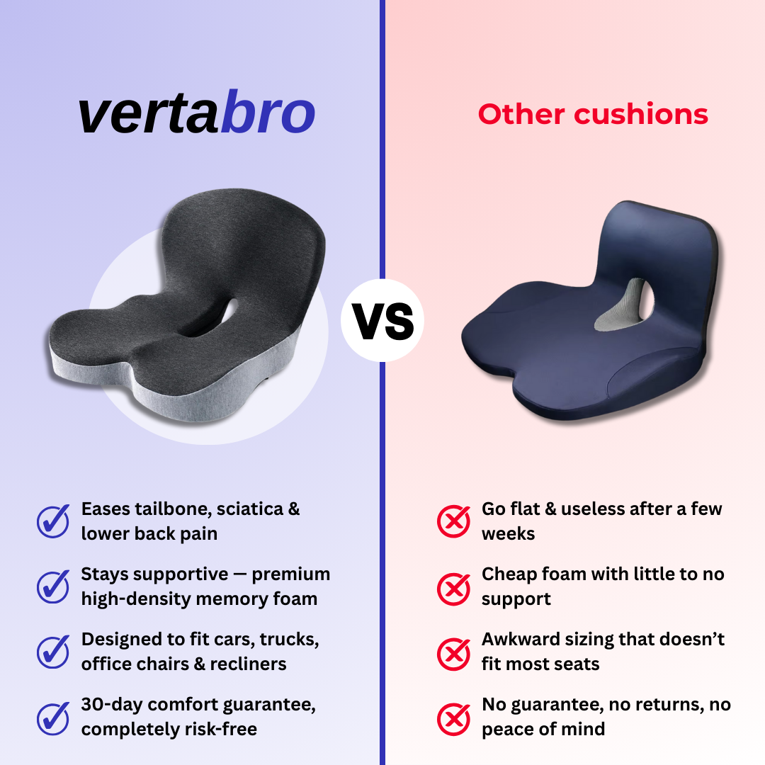 Vertabro™ Comfort + Seat Cushion