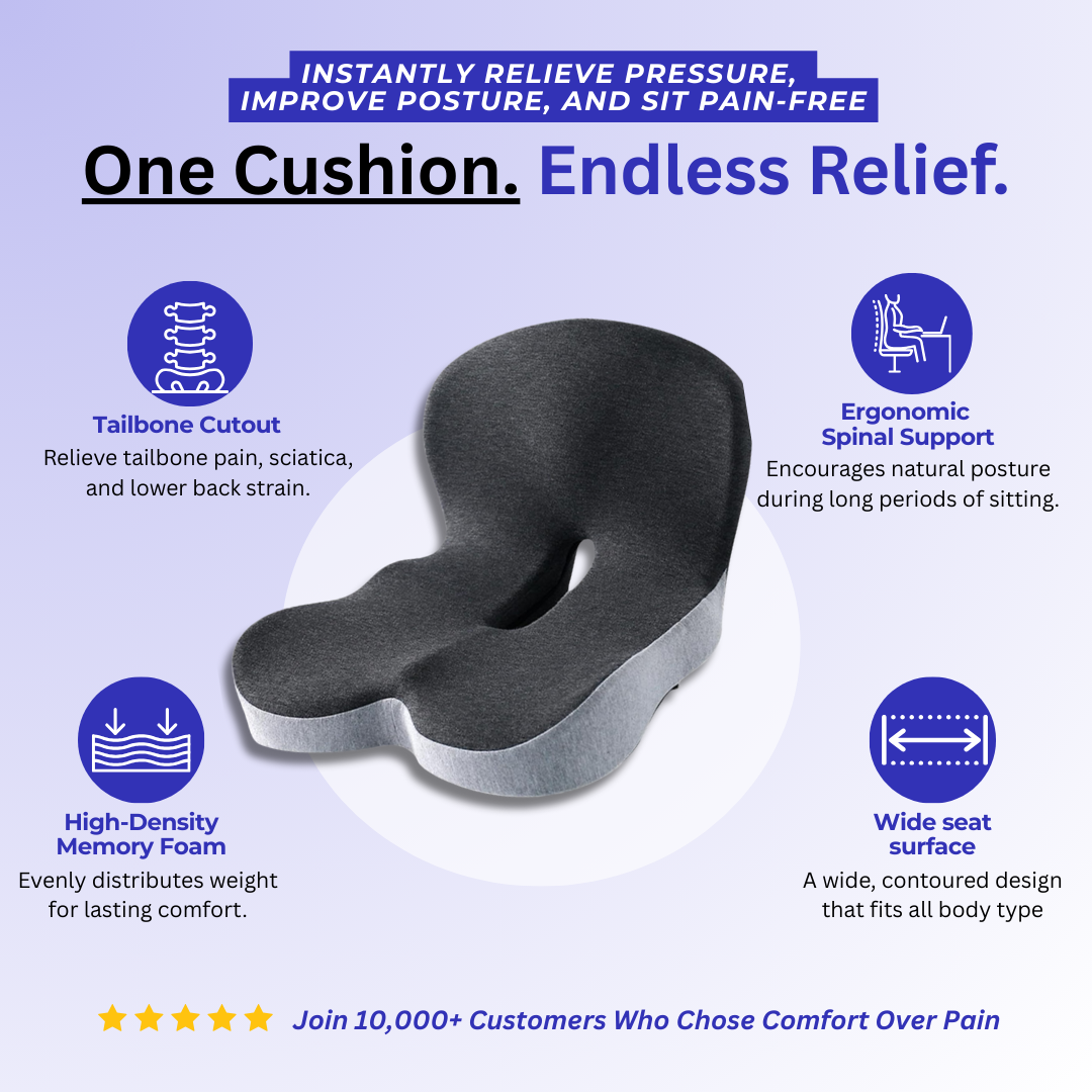 Vertabro™ Comfort + Seat Cushion