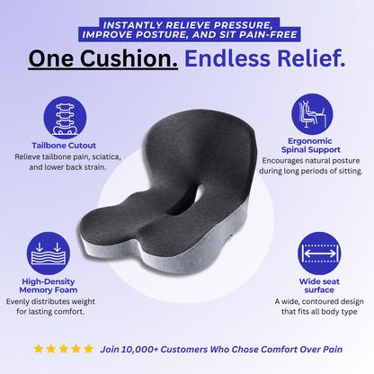 Vertabro™ Comfort + Seat Cushion